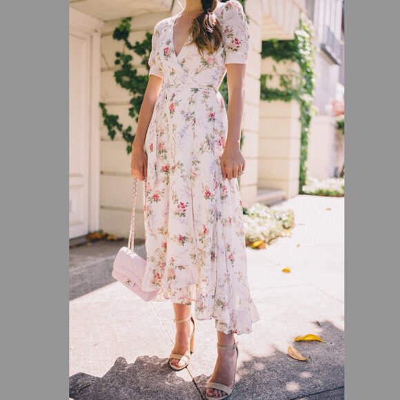 Ralph Lauren Denim and Supply Gauze Floral Wrap Dress - Picture 1 of 9